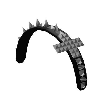Black Y2k Spiked Emo Gothic Cross Headband