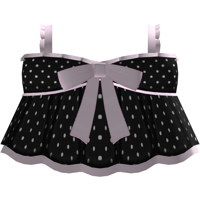 ♡ : cute pink long polka dot top