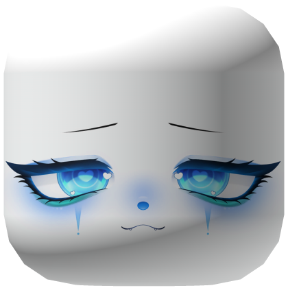 Sad Blue Jester Face