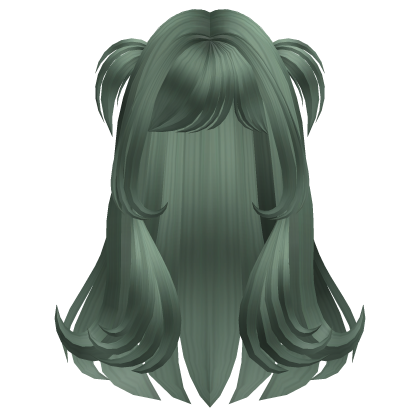 Cute Long Kawaii Doll Pigtail Hair (Green)