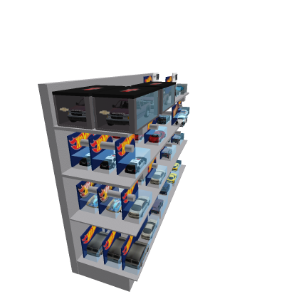 stocked hot wheels shelf