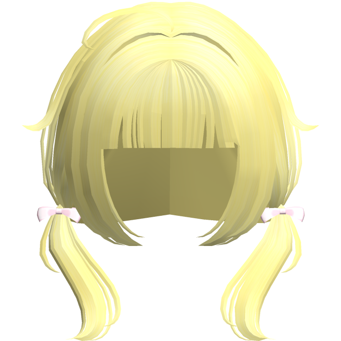 yellow thin low wispy baby pigtails