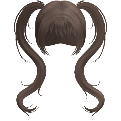 long brown wispy vkei pigtails Roblox item