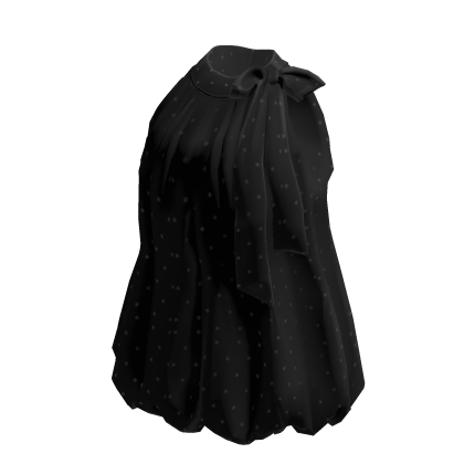 Bow Halter Bubble Top (Black)