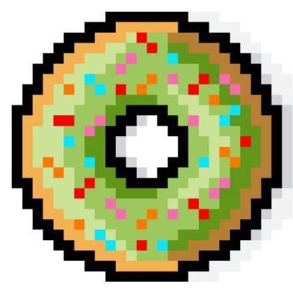 Green donut pixel art Roblox decal
