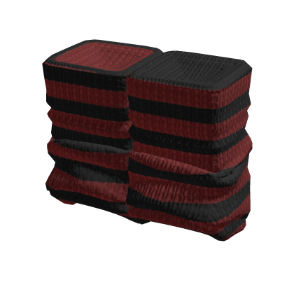 Black / Red Striped Leg Warmers