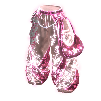 TOKYO UGC | Pink Sparkle Butterfly Baggy Pants