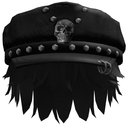 Berret Cap With Black Hair
