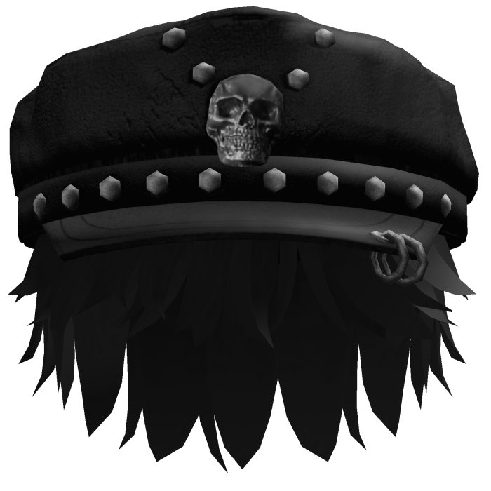 Berret Cap With Black Hair