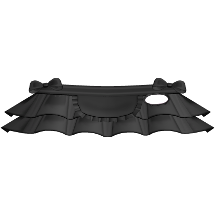 chef skirt with cute bow ruffles in black