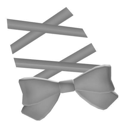 . white ribboned bow clip .