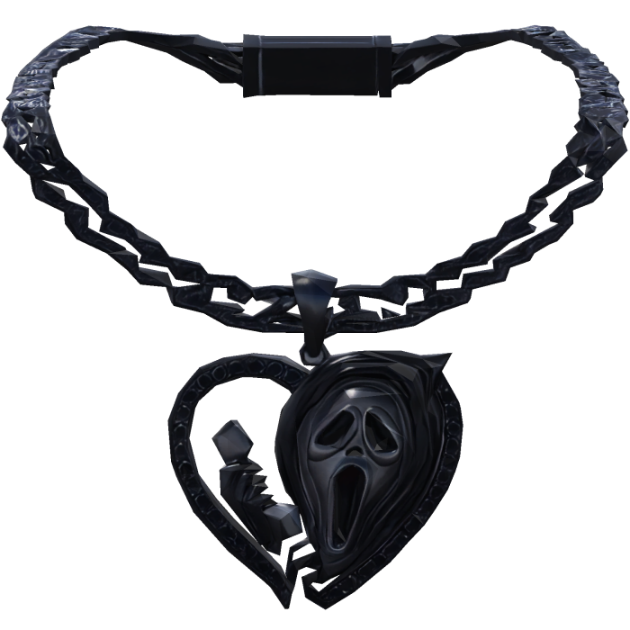 Iced Out Trendy y2k Halloween Ghostface Chain 1.0