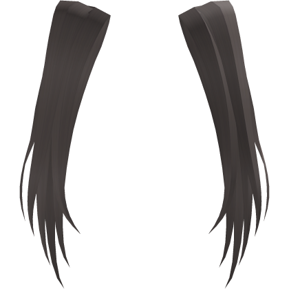 ♡ Cat Ear Pigtails Hair Extensions ♡Re-L Ash Brown Roblox item
