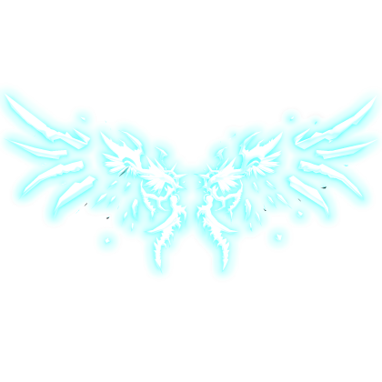 Glowing Blue Crystal Wings (Emissive)