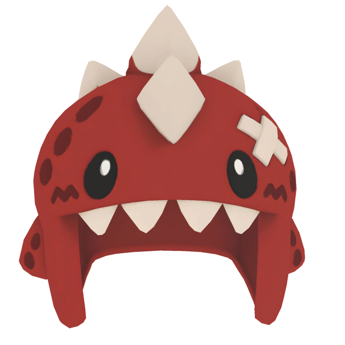 Cute Red Dinosaur Helmet
