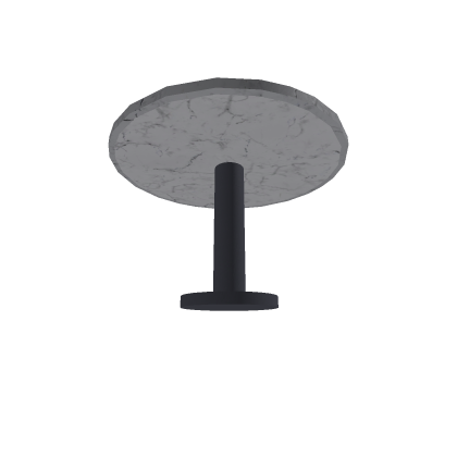 Rounded marble table