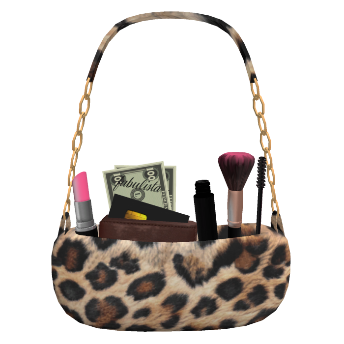 Luxury Makeup Purse w/ Money Wallet Cheetah Print