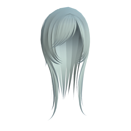 ♱ light teal blue scene long razor layered hair Roblox item