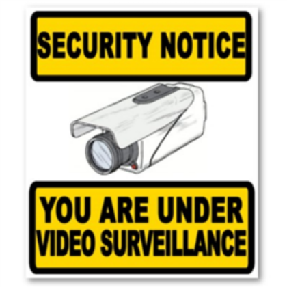 video surveillance security sign Roblox decal