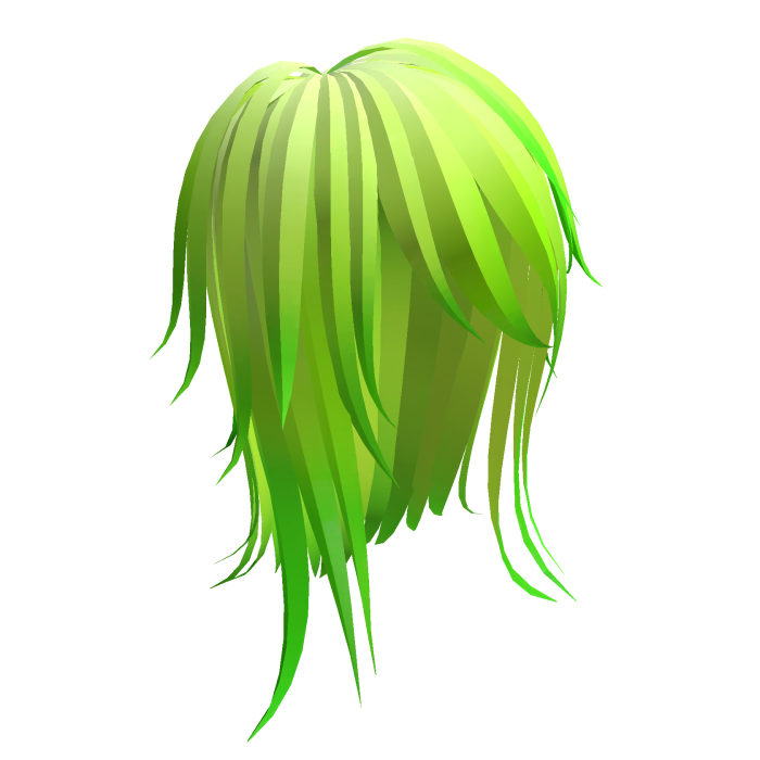 Long Layered Scene Hair - Lime Gradient