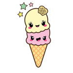 kawaii ice cream is yummy