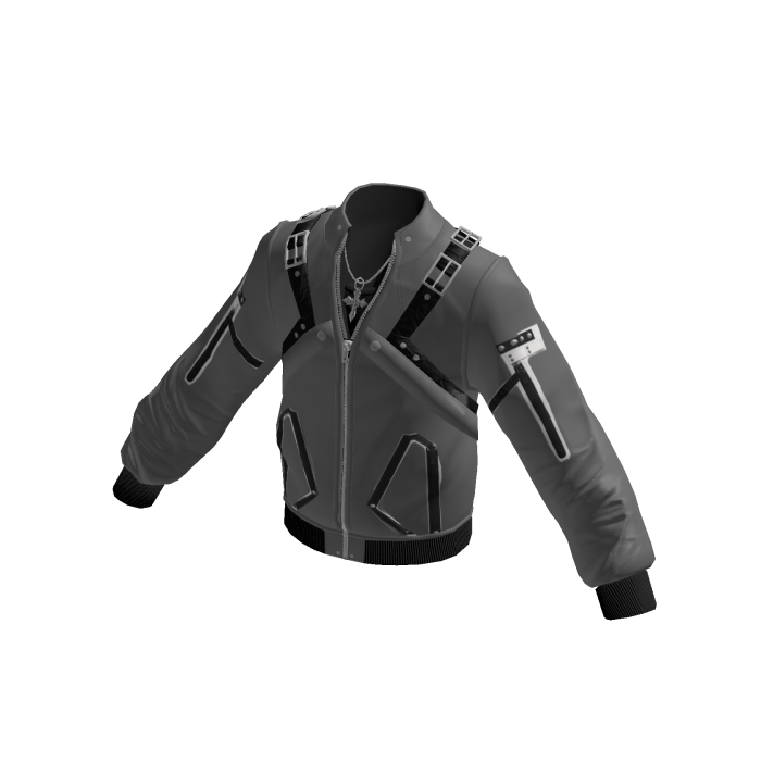 Buckle Strap Bomber Jacket (Grey)