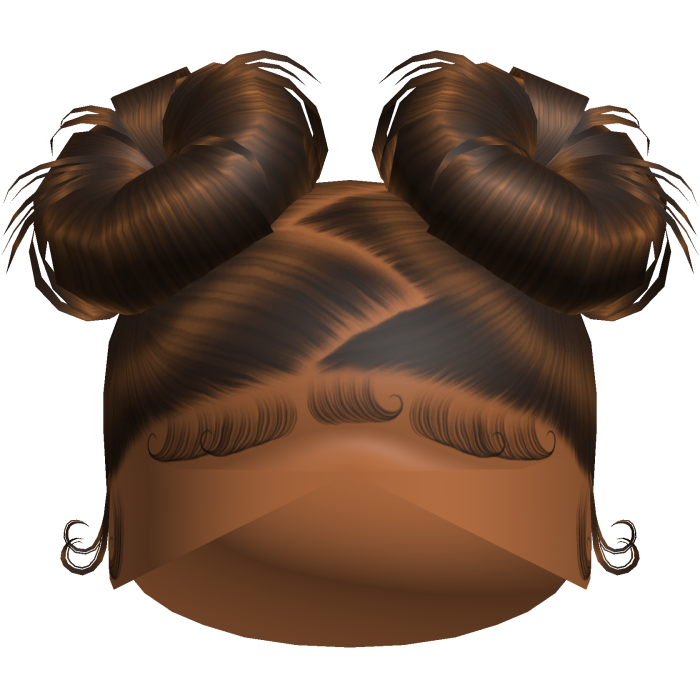 Doll Zig-Zag Part Double Buns (Brown)