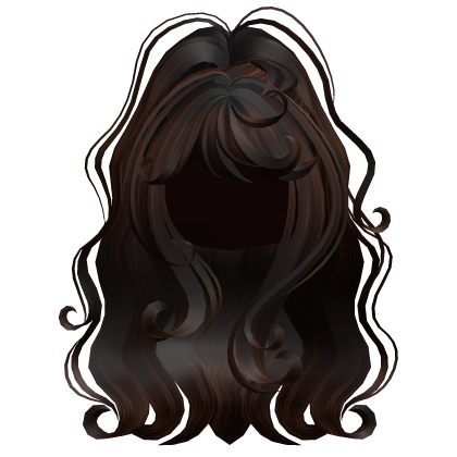 Fluffy Curly Ponytail Dark Brown Roblox item