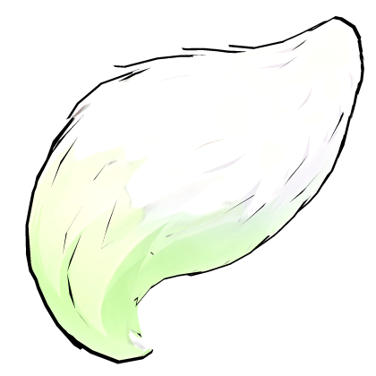 green anime fox tail