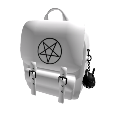 Japan pentagram ,goth backpack white