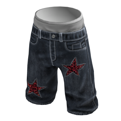 Leopard Star Jorts - red thumbnail