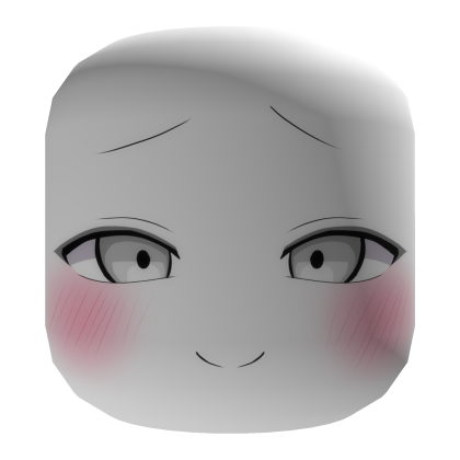 Kawaii Blush Smile - White Roblox item