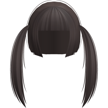 emo scene hime cut pigtails in brown Roblox item