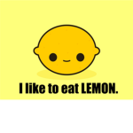 I like to eat LEMON.