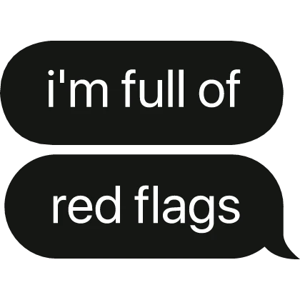 i'm full of red flags text bubble | Roblox Item - Rolimon's