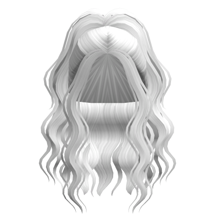 Cute Popular Girl Wavy Ponytail (White)