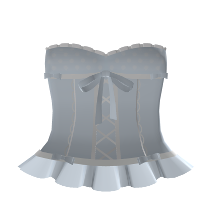 cute blue polka dot corset dress Roblox item