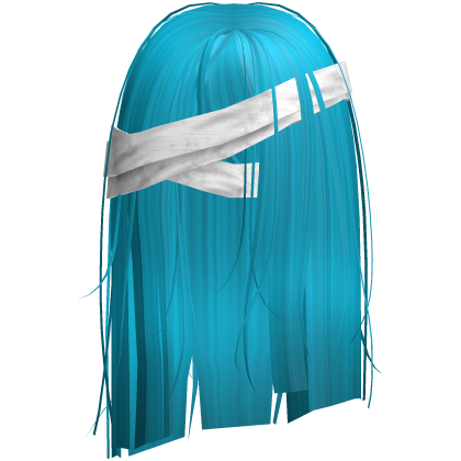 Horror Hot Blue Short Hair w White Bandages Roblox item