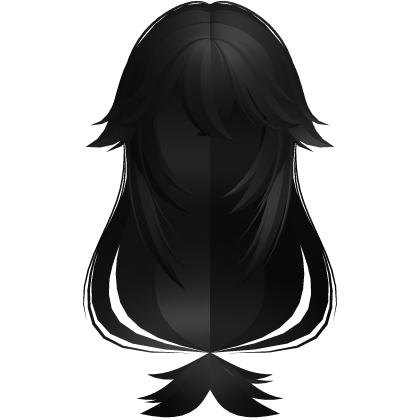 yae miko fluffy fox girl hair black Roblox item