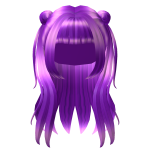 Purple Kawaii Cheerleader Hair
