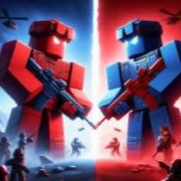 red vs blue gun battle