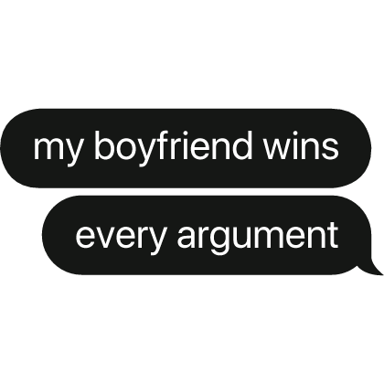 my best friend wins every argument text bubble Roblox item