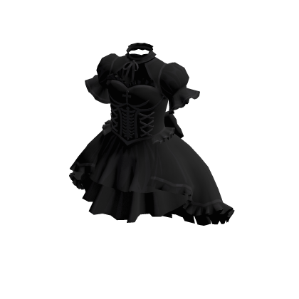 Gothic Court Black Dress thumbnail
