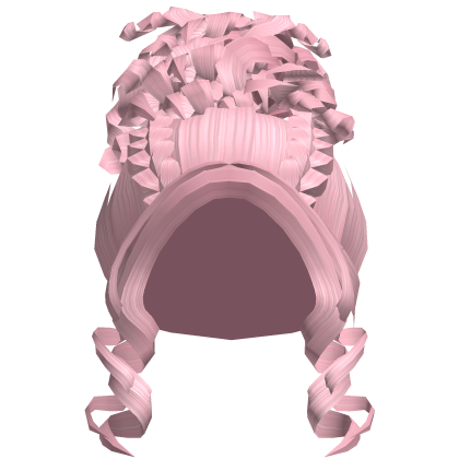 Curly Braided Cute Lush Ponytail Pink Roblox item
