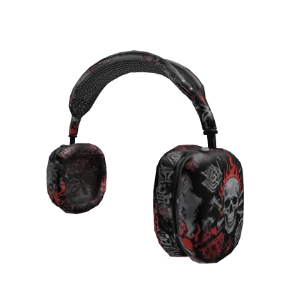 Skeleton Riot Headphone (Red&Black)