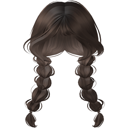 ♡ wispy double braids brown Roblox item