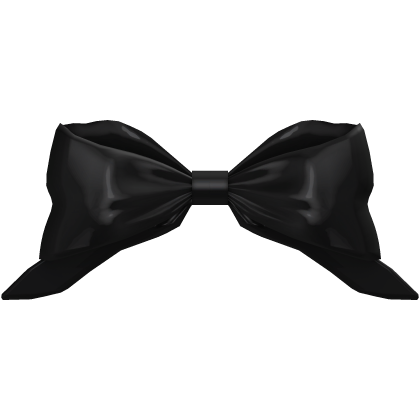Big Cute Satin Hair Bow Black Roblox item