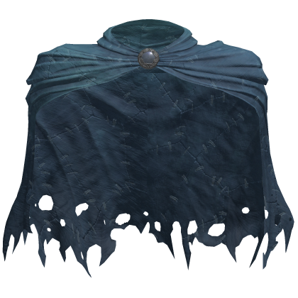 Worn Distressed Blue Paladin Cloak