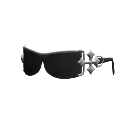 Silver X-tra Large Cross Frame Glasses