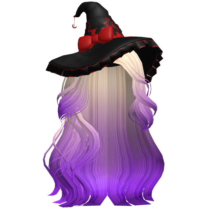 Halloween Side Swept Witch Hair (Blonde & Purple)